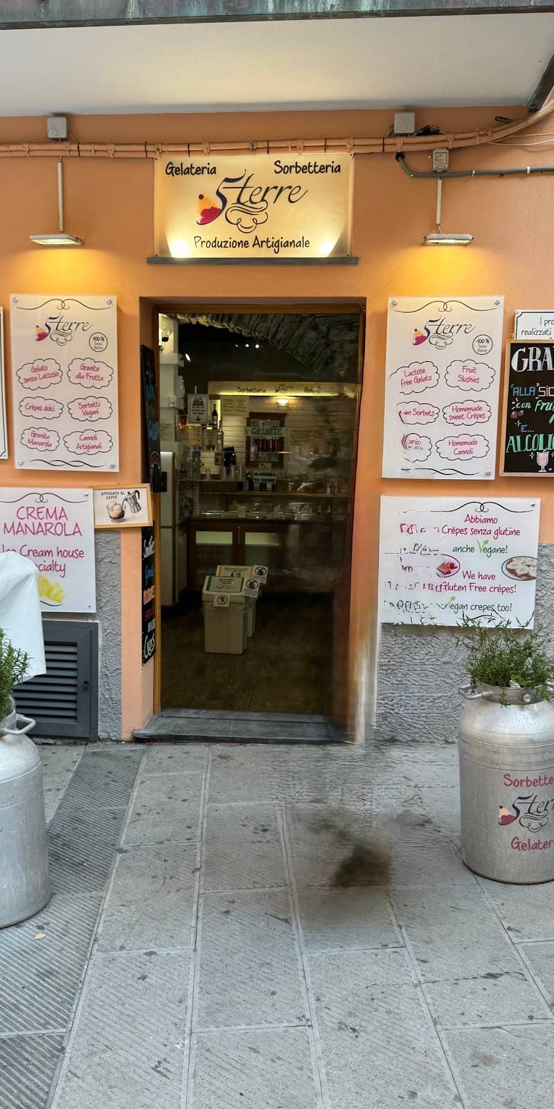 Gelateria Sorbetteria 5 Terre, boulangerie sans gluten à Manorla, Italie